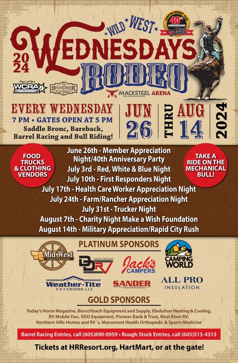 Wild West Wednesdays Black Hills Rodeos at Hart Ranch Resort